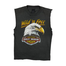 Load image into Gallery viewer, 1985 Harley-Davidson 3D Emblem Wild N&#39; Free Cut Off Tank - Size M
