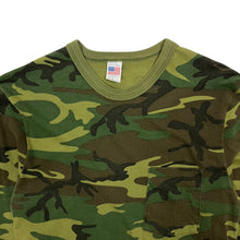 Load image into Gallery viewer, Woodland Camo USA Maden Pocket Ringer Longsleeve - Size L

