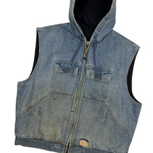 Load image into Gallery viewer, Walls Denim Thermal Lined Hooded Work Vest - Size L
