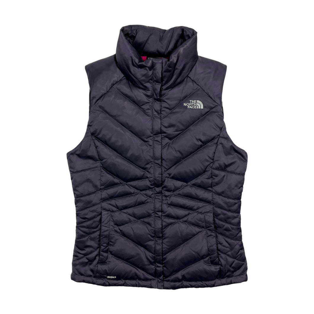 Women's The North Face 550 Series Down Filled Quilted Satin Puffer Vest - Size S