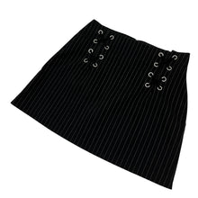 Load image into Gallery viewer, Women's Pinstriped Lace-up Skirt -Size S
