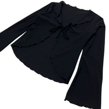 Load image into Gallery viewer, Women&#39;s Sirens Lace Up Scalloped Cardigan - Size M
