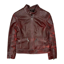 Load image into Gallery viewer, Women&#39;s Cafe Racer Leather Jacket - Size S
