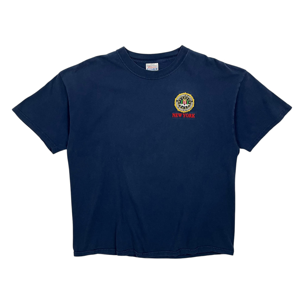 FBI NYC Embroidered Crest Tee - Size L