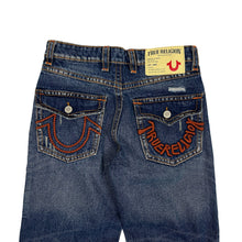 Load image into Gallery viewer, Distressed True Religion Biker Denim Jeans - Size 30"
