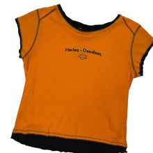 Load image into Gallery viewer, Women&#39;s Harley-Davidson Two Tone Faux Layer Contrast Stitch Tee - Size XL
