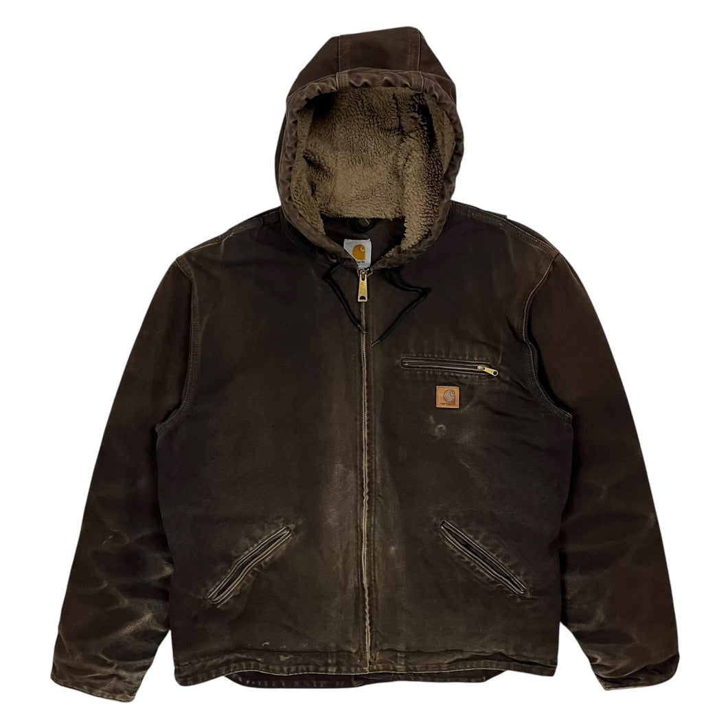 Carhartt Sherpa-Lined Hooded Work Jacket - Size L