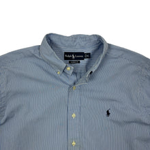 Load image into Gallery viewer, Ralph Lauren Pinstripe Raw Hem Button Down - Size L

