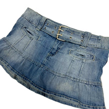 Load image into Gallery viewer, Women&#39;s Bongo Denim Micro Belted Skirt - Size S
