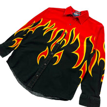 Load image into Gallery viewer, Brooks &amp; Dunn By Panhandle Slim Flame Western Button Up Shirt - Size XS
