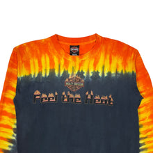 Load image into Gallery viewer, 2002 Harley-Davidson Feel The Heat Flame Tie-Dye Long Sleeve - Size L
