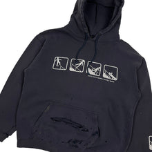 Load image into Gallery viewer, Distressed Ouch That's Gonna Leave A Mark Skate Hoodie - Size L
