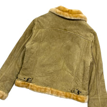 Load image into Gallery viewer, Women&#39;s Suede Shearling-Lined Pilot Jacket - Size L
