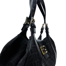 Load image into Gallery viewer, Fendi Zucca Tonal Hobo Baguette Canvas Shoulder Bag - O/S
