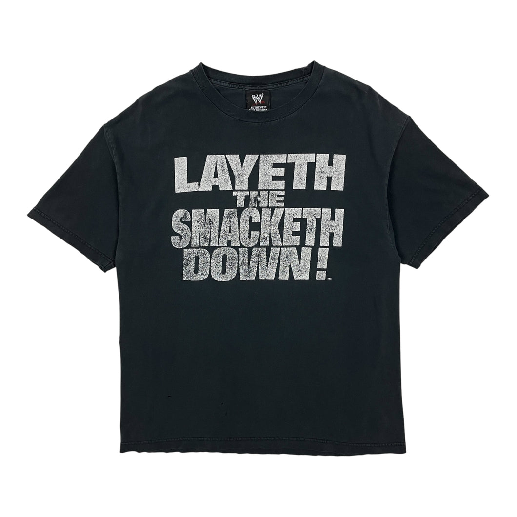 The Rock Layeth The Smacketh Down WWE Wrestling Tee - Size XL