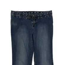 Load image into Gallery viewer, Women's Mudd Lace-Up Flared Denim Jeans - Size L

