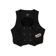 Load image into Gallery viewer, Deadstock Women&#39;s Tripp NYC Hot Topic Pinstripe Cropped Vest - Size L
