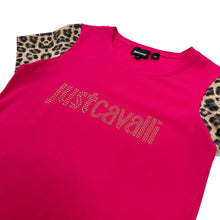 Load image into Gallery viewer, Women&#39;s Just Cavalli Rhinestone Cheetah Tee - Size XS/S

