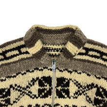Load image into Gallery viewer, Cowichan Zip Up Knit Sweater Jacket - Size S/M
