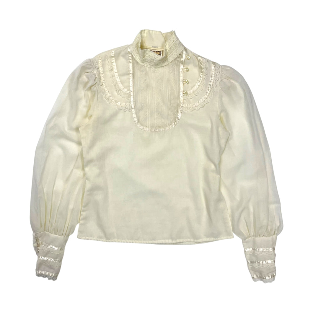 Women's Jessica's Gunnies By Gunne Sax Lace Peasant Top - Size M