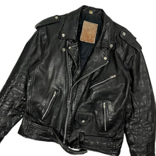 Load image into Gallery viewer, Classic Leather Biker Jacket - Size L
