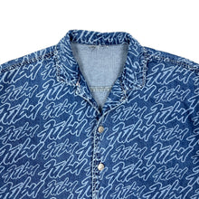 Load image into Gallery viewer, Fubu All Over Print Denim Button Up - Size L
