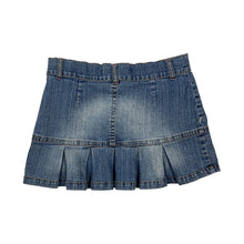 Load image into Gallery viewer, Women's Mossimo Pleated Denim Ruffled Mini Skirt - Size S
