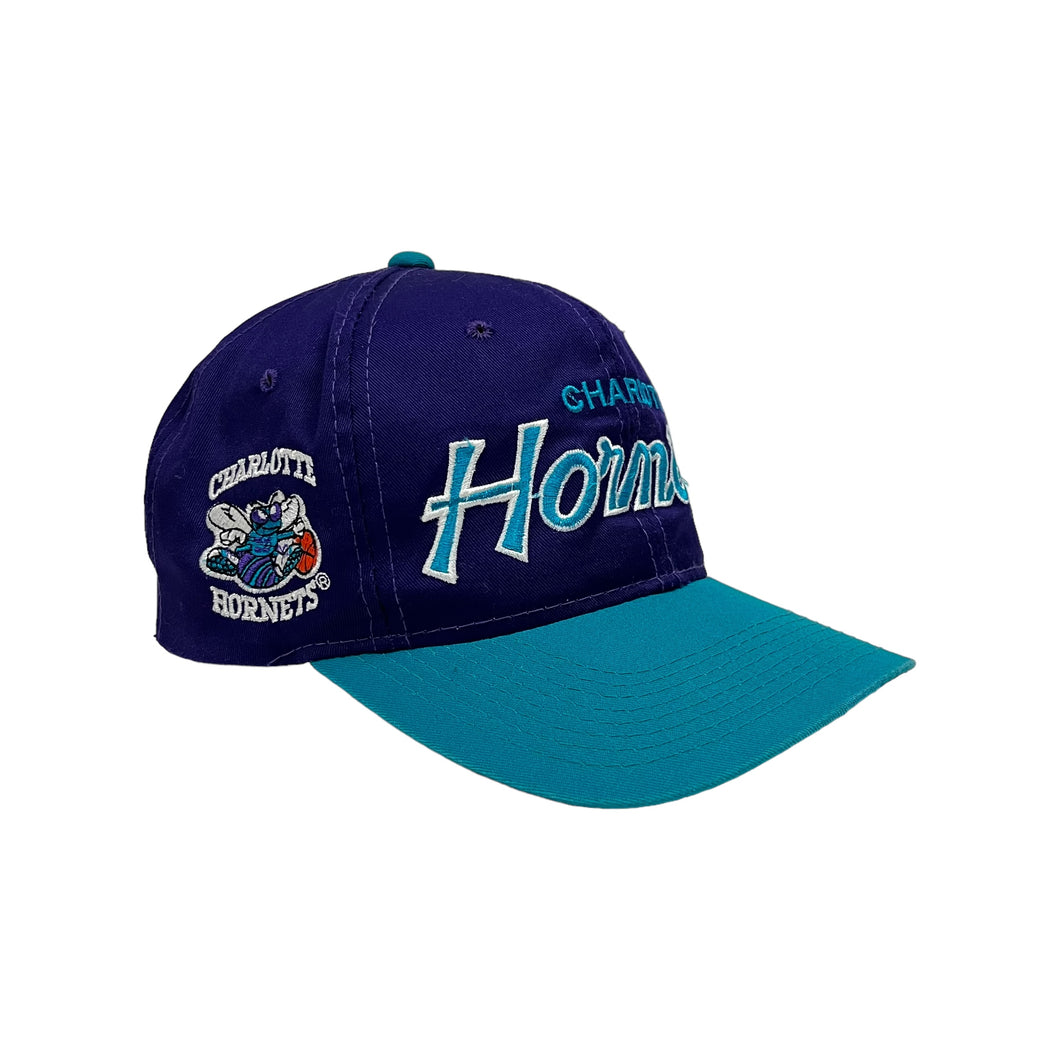 Charlotte Hornets Sports Specialties Script Logo Snapback Hat - Adjustable