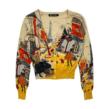 Load image into Gallery viewer, Women's J I Fang Paris Scene Cardigan - Size S/M
