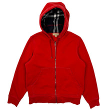 Load image into Gallery viewer, Burberry Nova Check Lined Zip-Up Hoodie - Size L
