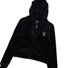 Load image into Gallery viewer, Women&#39;s Playboy Velour Zipped Hoodie - Size S

