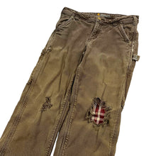 Load image into Gallery viewer, Distressed Carhartt For Women Flannel Lined Carpenter Pants - Size S
