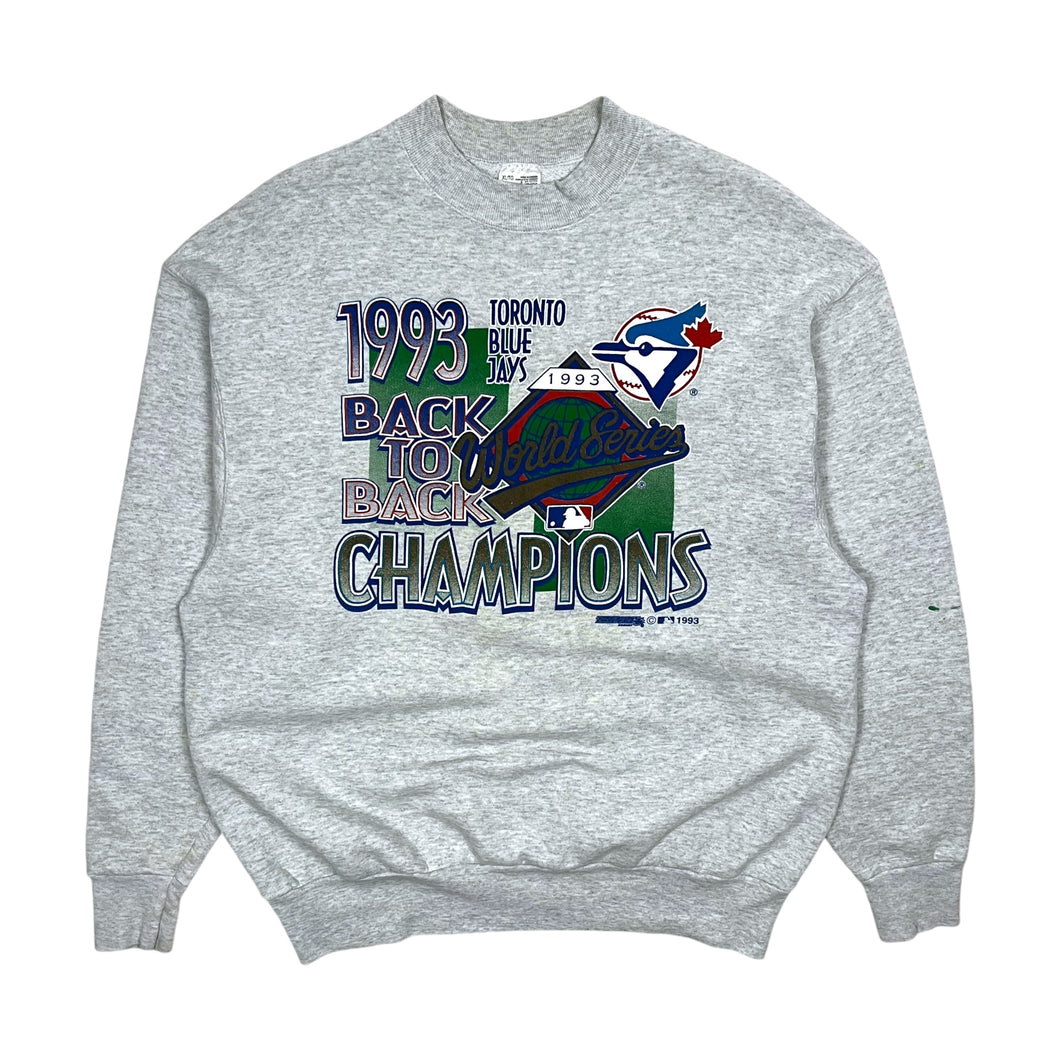 1993 Toronto Blue Jays Back To Back Champions Crewneck Sweatshirt - Size XL