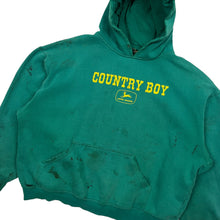 Load image into Gallery viewer, Distressed John Deere Country Boy Hoodie - Size L
