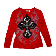Load image into Gallery viewer, Women's CATO Sequin Cross Top - Size L
