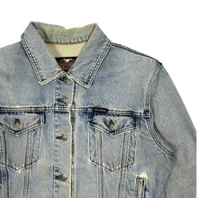 Load image into Gallery viewer, Distressed Harley-Davidson Denim Biker Jacket - Size S/M
