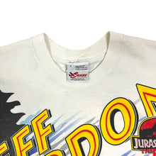Load image into Gallery viewer, 1997 Jeff Gordon Jurassic Park The Ride Universal Studios All Over Print Tee - Size L
