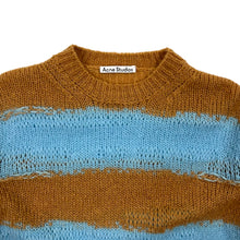 Load image into Gallery viewer, Acne Studios Striped Distressed Mohair Knit Sweater - Size L
