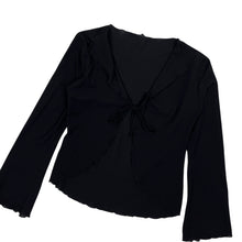 Load image into Gallery viewer, Women&#39;s Sirens Lace Up Scalloped Cardigan - Size M
