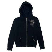 Load image into Gallery viewer, Women&#39;s Harley-Davidson Gromet Studded Skull Zip Up Hoodie - Size M
