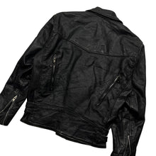 Load image into Gallery viewer, Double-Belted Leather Biker Jacket - Size M/L
