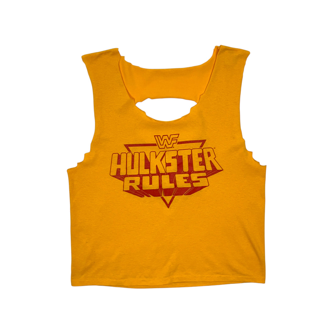 Hulk Hogan Hulkster Rules Distressed WWF Wrestling Tank - Size M