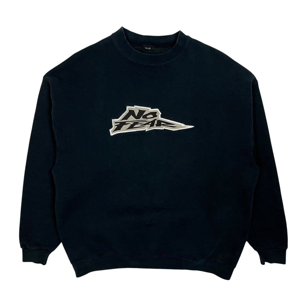 No Fear Embroidered Crewneck Sweatshirt - Size XL