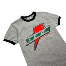 Load image into Gallery viewer, God-Our-Aid Christian Parody Ringer Tee - Size S/M
