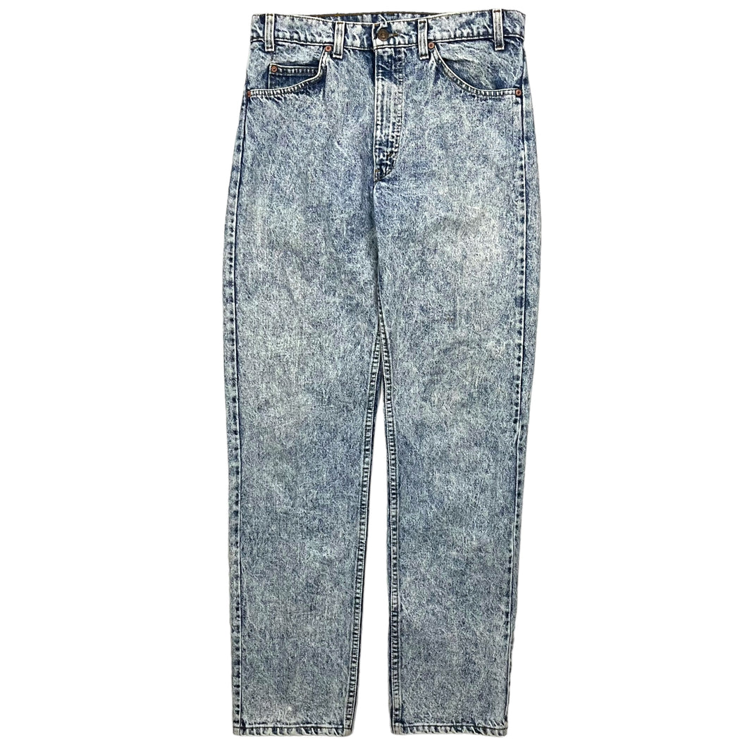 Levi’s 505 Orange Tab Acid Wash Denim Jeans - Size 33”