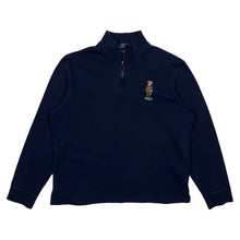 Load image into Gallery viewer, Polo By Ralph Lauren Bear Quarter Zip Pullover Sweatshirt - Size L
