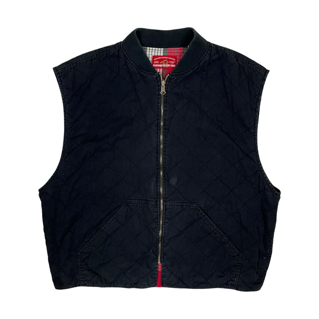 Marlboro Cigarettes Country Store Reversible Quilted Vest - Size L