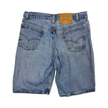 Load image into Gallery viewer, Levi’s 550 Orange Tab Denim Shorts - Size 33”
