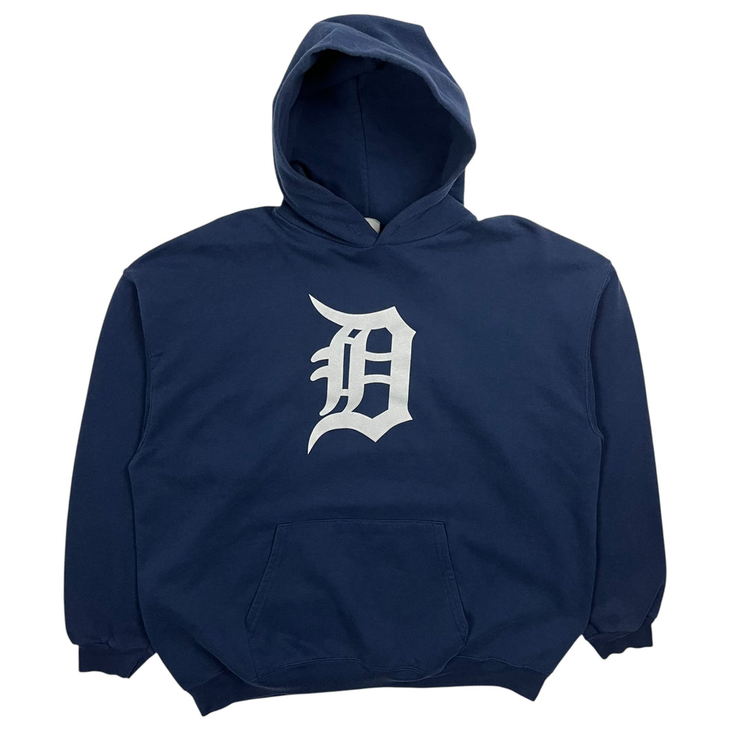 Detroit Tigers Suede Old English Logo Hoodie - Size XL