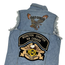 Load image into Gallery viewer, Women&#39;s Harley-Davidson Patched Denim Rider Cut Off - Size XL
